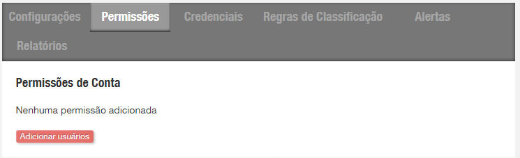 Adicionar permissões de conta