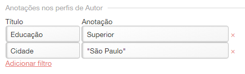 Selecionar autores com base nas anotações