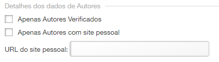 Filtrar por detalhes de autor