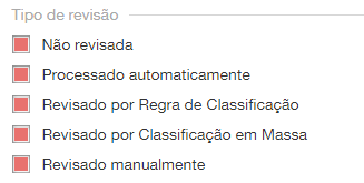 Selecionar por tipo de revisão