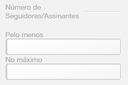 Selecionar por número de seguidores
