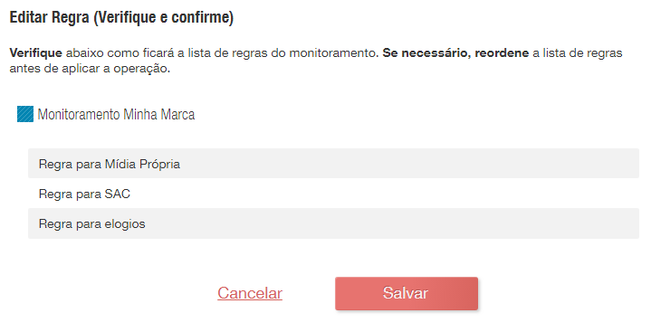 Ordem de execução das regras