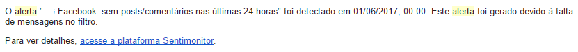 Alerta redes sociais Facebook