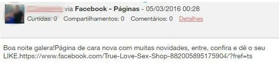 Não isolar spam sentimonitor
